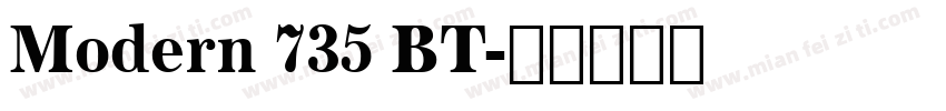 Modern 735 BT字体转换
